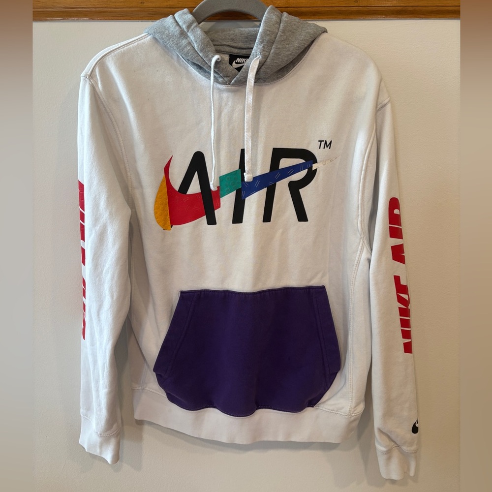 Nike Air Game Changer Pullover Hoodie Sweatshirt multicolor AIR Logo - Small